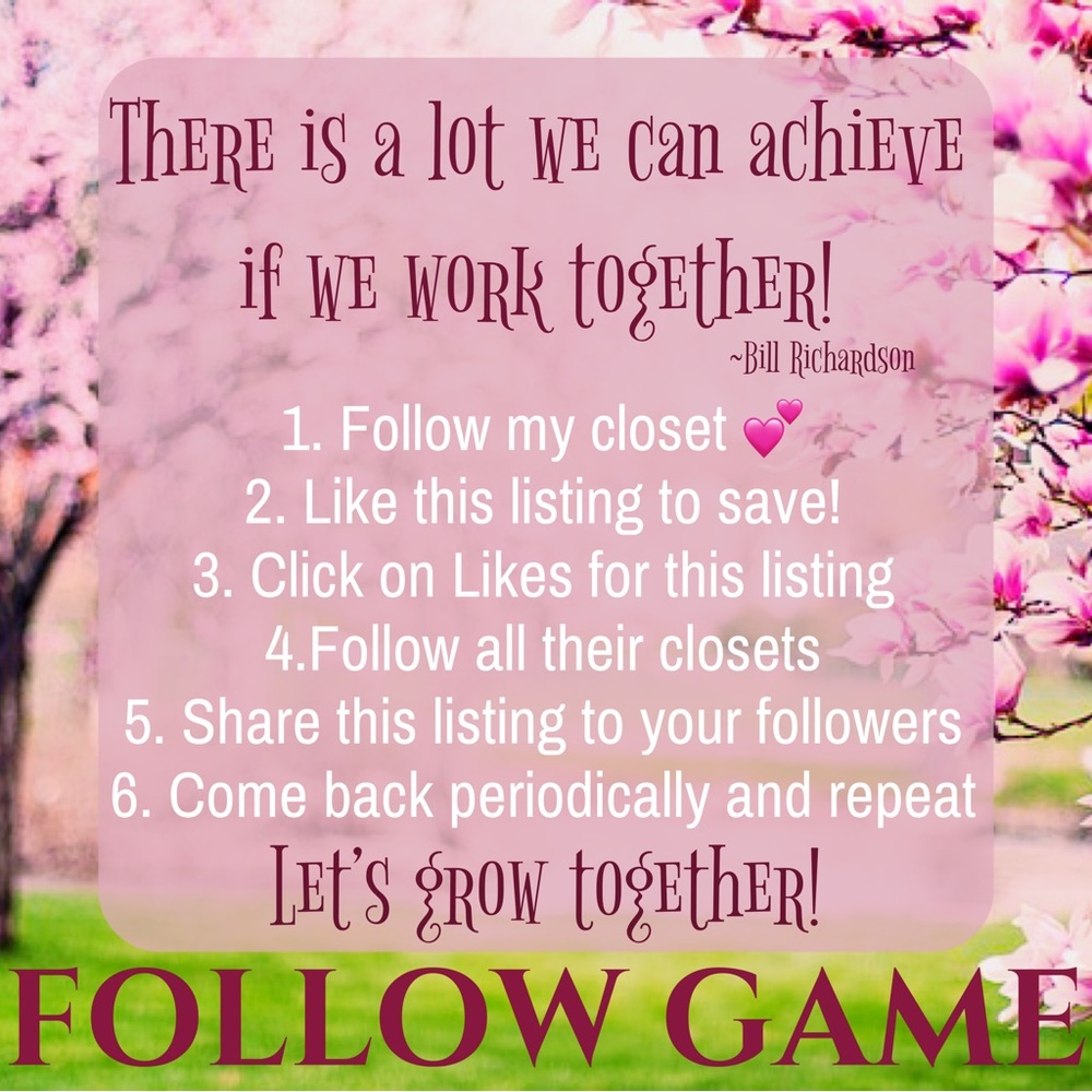 💕FOLLOW GAME💕 PLEASE FOLLOW ALL THE STEPS & WATCH YOUR FOLLOWERS GROW!!!